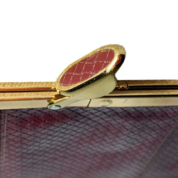 VINTAGE 1950's Woven Leather Clutch - Picture 5 of 7